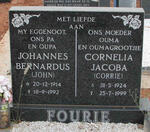 FOURIE Johannes Bernardus 1914-1992 & Cornelia Jacoba 1924-1999