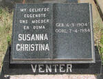 VENTER Susanna Christina 1904-1984