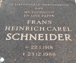 SCHNEIDER Frans Heinrich Carel 1918-1988