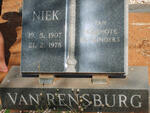 RENSBURG Niek, van 1907-1978