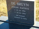 BRUYN Johan Mathys, de 1956-1994