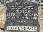 DUVENHAGE Gideon Petrus Jacobus 1912-1967