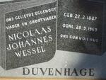 DUVENHAGE Nicolaas Johannes Wessel 1887-1969