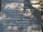 JOHNSON James Walter 1866-1947 & Anna Ernestine Margarethe 1872-1947