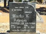 JOHNSON Martha C., formerly VAN DER MERWE, nee SWANEPOEL 1888-1957