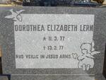LERM Dorothea Elizabeth 1977-1977