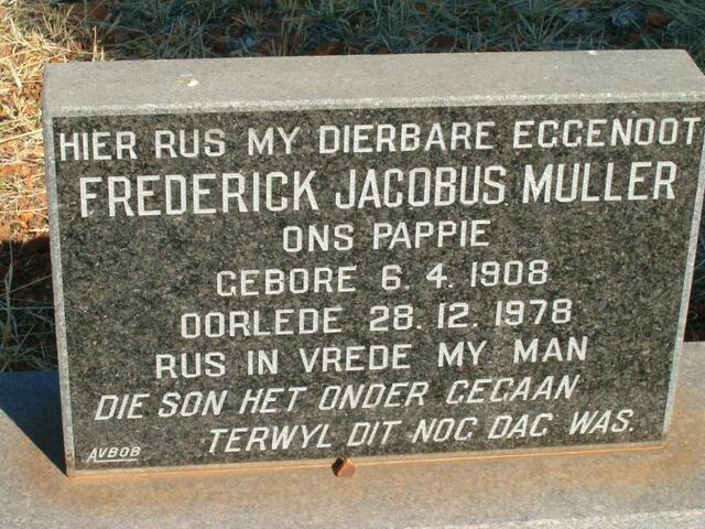 MULLER Frederick Jacobus 1908-1978