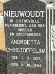 NIEUWOUDT Androetta Christoffelina 1907-1984