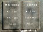 OLIVIER M.M. 1901-1988 & E.L. 1897-1976
