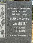 NIEKERK Barend Philippus, van 1889-1976