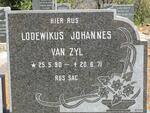 ZYL Lodewikus Johannes, van 1890-1971