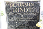 LONDT Benjamin 1943-2006