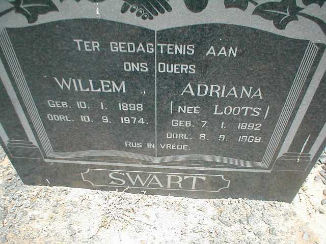 SWART Willem 1898-1974 & Adriana LOOTS 1892-1969
