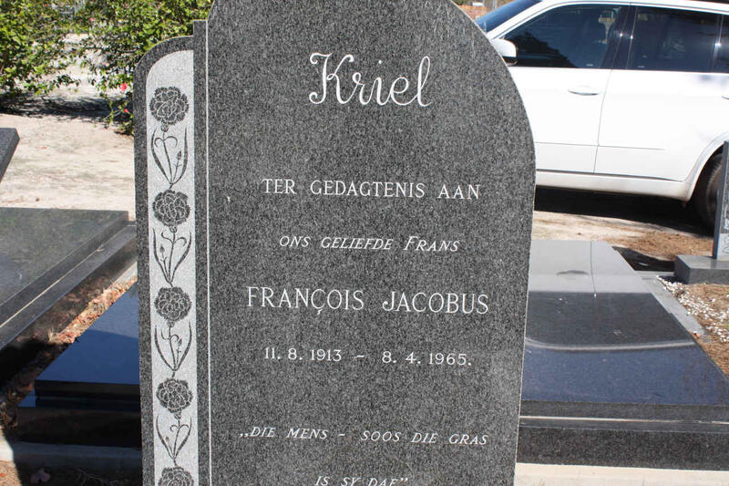 KRIEL François Jacobus 1913-1965