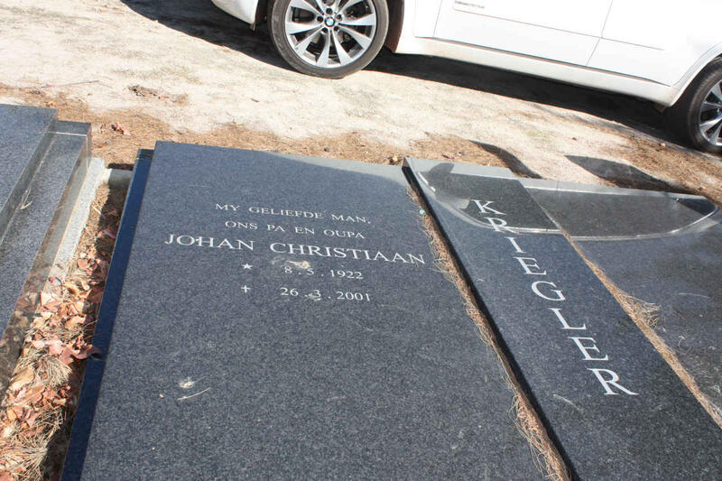 KRIEGLER Johan Christiaan 1922-2001