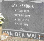 WALT Jan Hendrik, van der 1917-1978