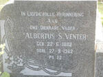 VENTER Albertus S. 1882-1962
