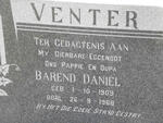 VENTER Barend Daniel 1909-968