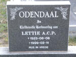 ODENDAAL Lettie A.C.P. 1923-1999