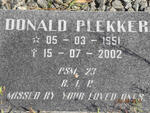PLEKKER Donald 1951-2002
