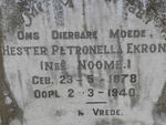 EKRON Hester Petronella nee NOOME 1878-1940