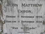 EKRON John Matthew 1870-1935