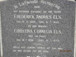 ELS Frederick Andries 1894-1956 & Christina Cornelia DU PREEZ 1896-1973