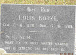KOTZE Louis 1879-1969