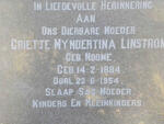 LINSTROM Grietje Myndertina nee NOOME 1884-1954