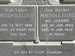 LLOYD Willem B. 1859-1939 & Martha L. JACOBS 1863-1933