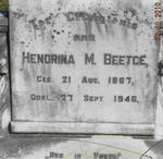 BEETGE Hendrina M. 1867-1946