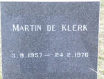 KLERK Martin, de 1957-1976