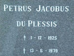 PLESSIS Petrus Jacobus, du 1925-1979
