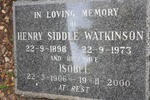 WATKINSON Henry Siddle 1898-1973  & Isobel 1906-2000