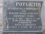POTGIETER Johannes Doris 1884-1964 & Anna Catharina BUYS 1890-1984