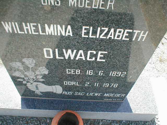 OLWAGE Wilhelmina Elizabeth 1892-1978