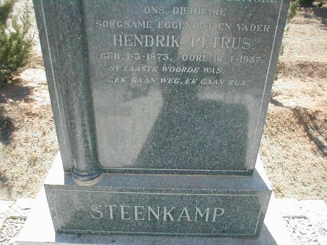 STEENKAMP Hendrik Petrus 1873-1957