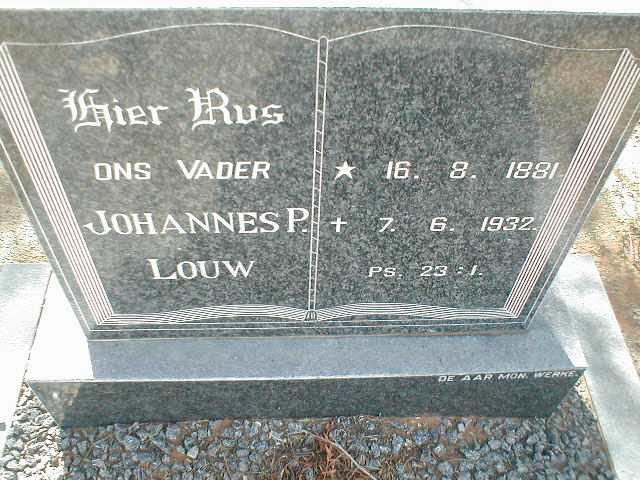 LOUW Johannes P. 1881-1932