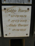 BURGER Sakkie 1929-2007 & Alida 1937-