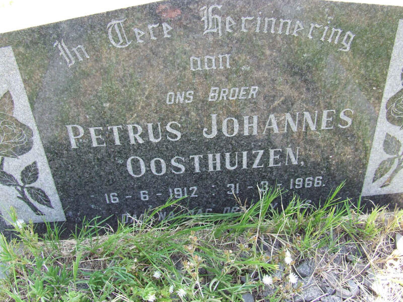 OOSTHUIZEN Petrus Johannes 1912-1966