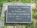 NIEKERK Phillipus J., van 1904-1963