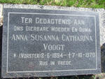 VOOGT Anna Susanna Catharina nee VORSTER 1894-1970