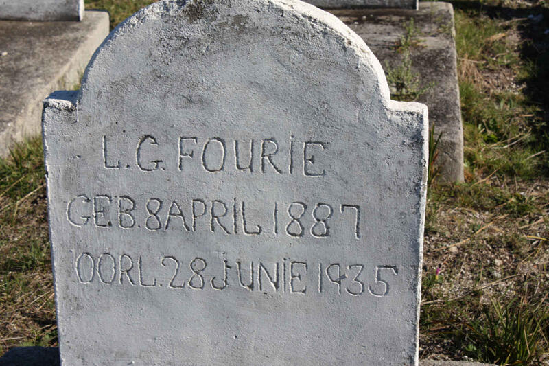 FOURIE L.G. 1887-1935