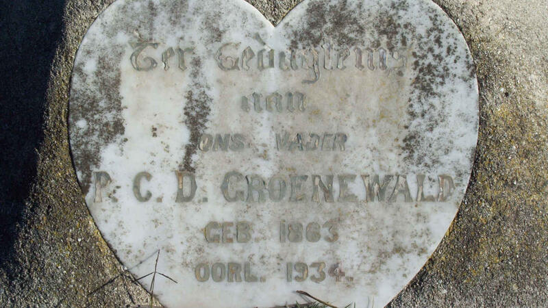 GROENEWALD P.C.D. 1863-1934