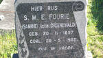 FOURIE S.M.E. nee GROENEWALD 1897-1962