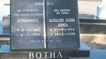 BOTHA Johannes 1910-1984 & Magdalene Jacoba Sophia 1914-1999