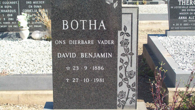 BOTHA David Benjamin 1886-1981