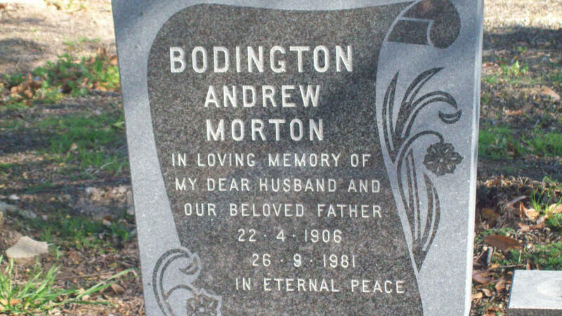 BODINGTON Andrew Morton 1906-1981