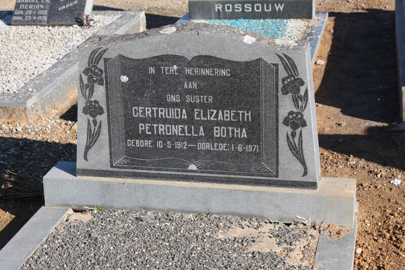 BOTHA Gertruida Elizabeth Petronella 1912-1971