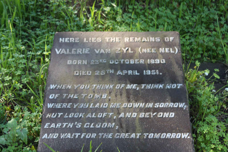 ZYL Valerie, van nee NEL 1890-1951